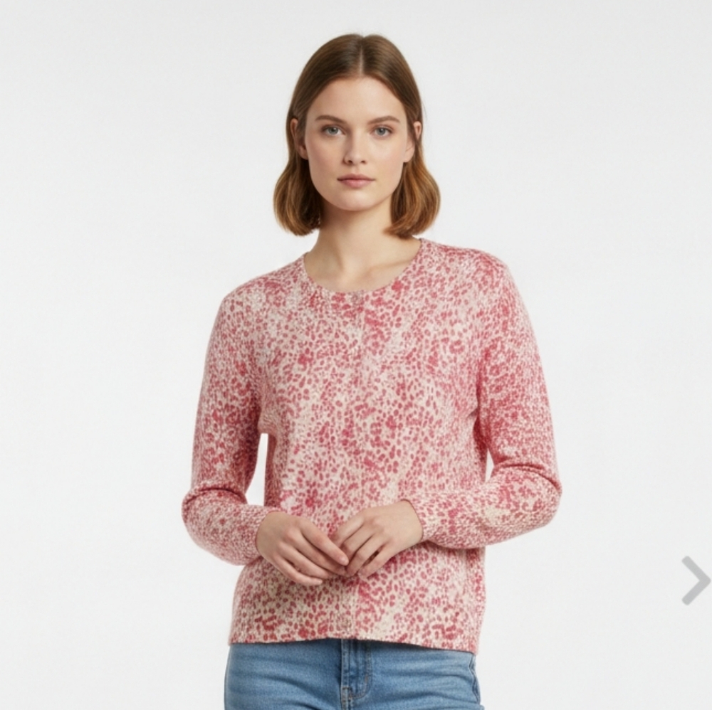 Vintage Talbots Cardigan Sweater Pink Grunge Coquette Retro M